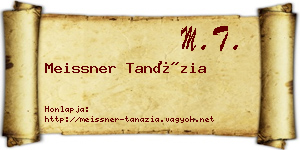 Meissner Tanázia névjegykártya
